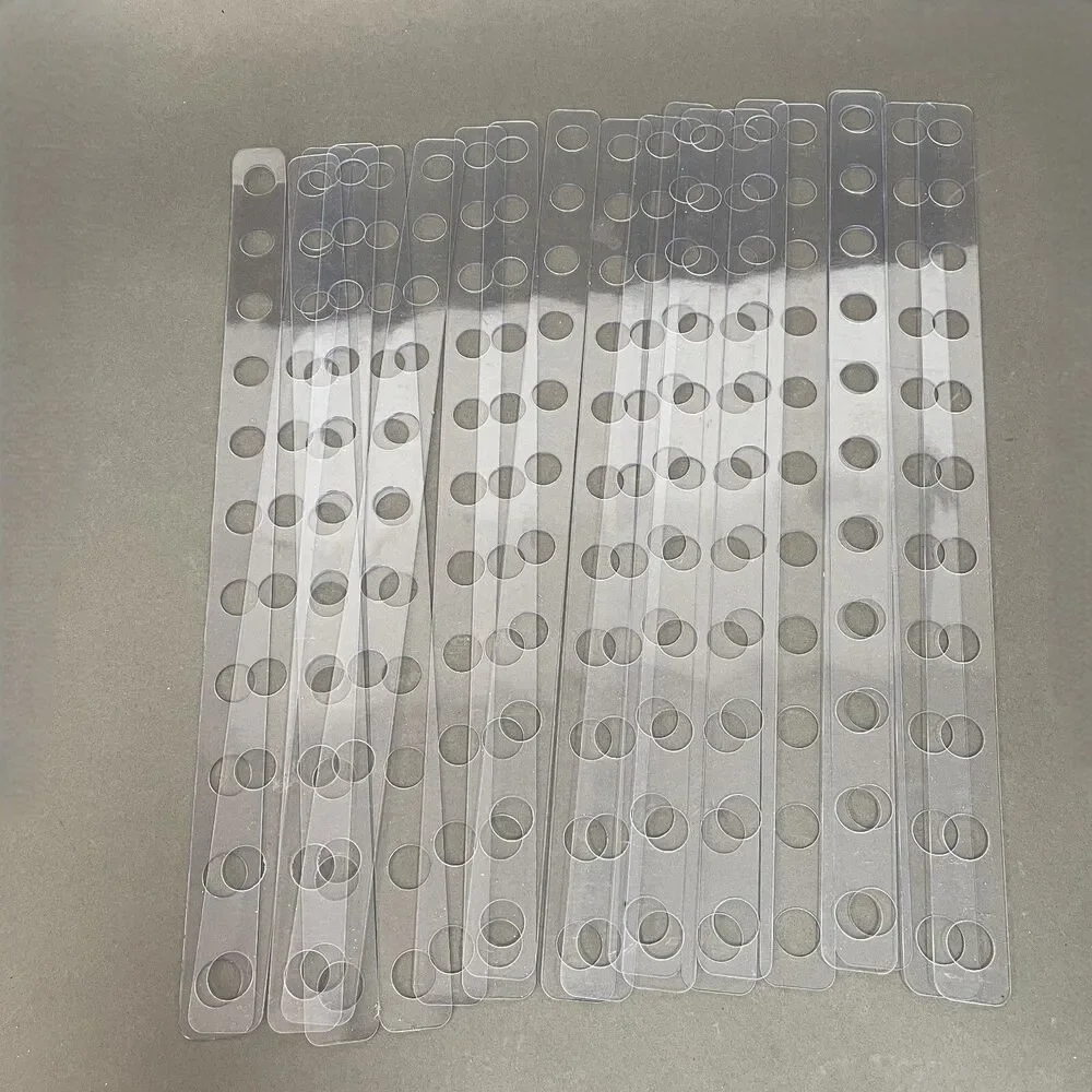 Clear Display Hanger Hanging Strips 11 holes Lot of 20 NWOT